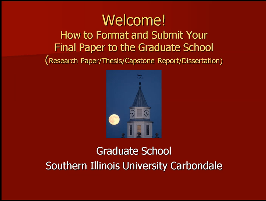 How to Format and Submit your Final Paper to the Graduate School SIU img
